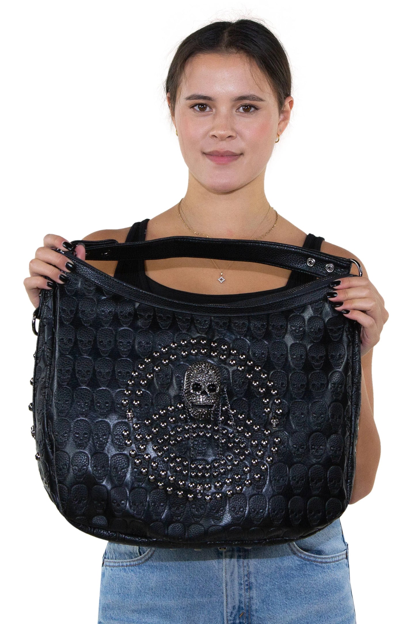 Studded Skull Hobo Bag - McCabe's Costumes