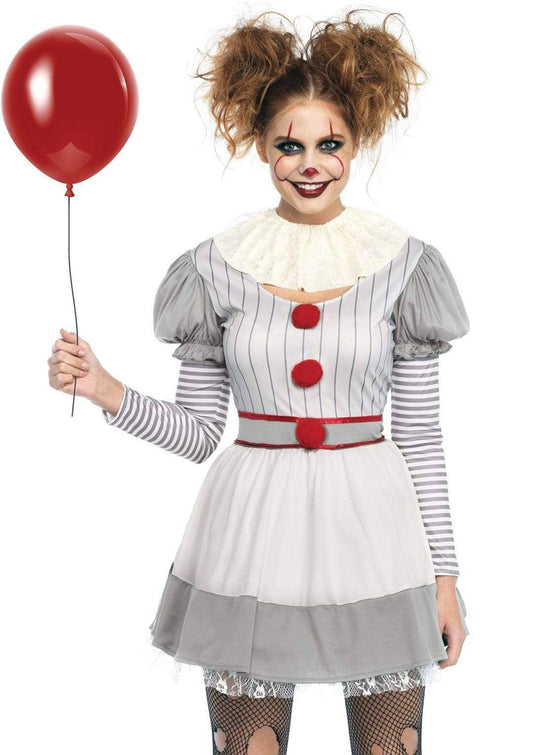 Creepy Clown Costume: Multicolor - McCabe's Costumes