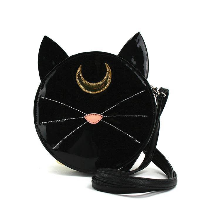 Mystical Black Cat Face Crossbody Bag - McCabe's Costumes