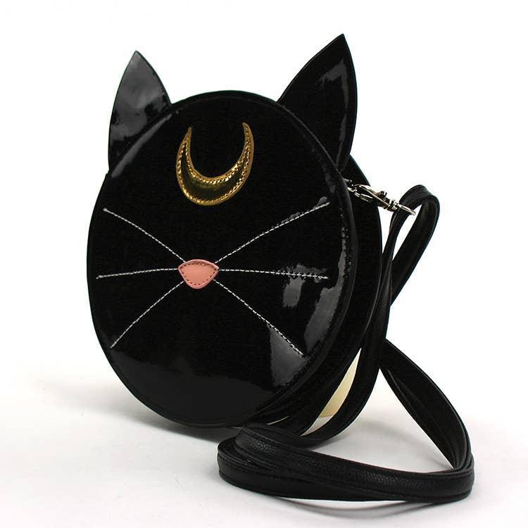 Mystical Black Cat Face Crossbody Bag - McCabe's Costumes