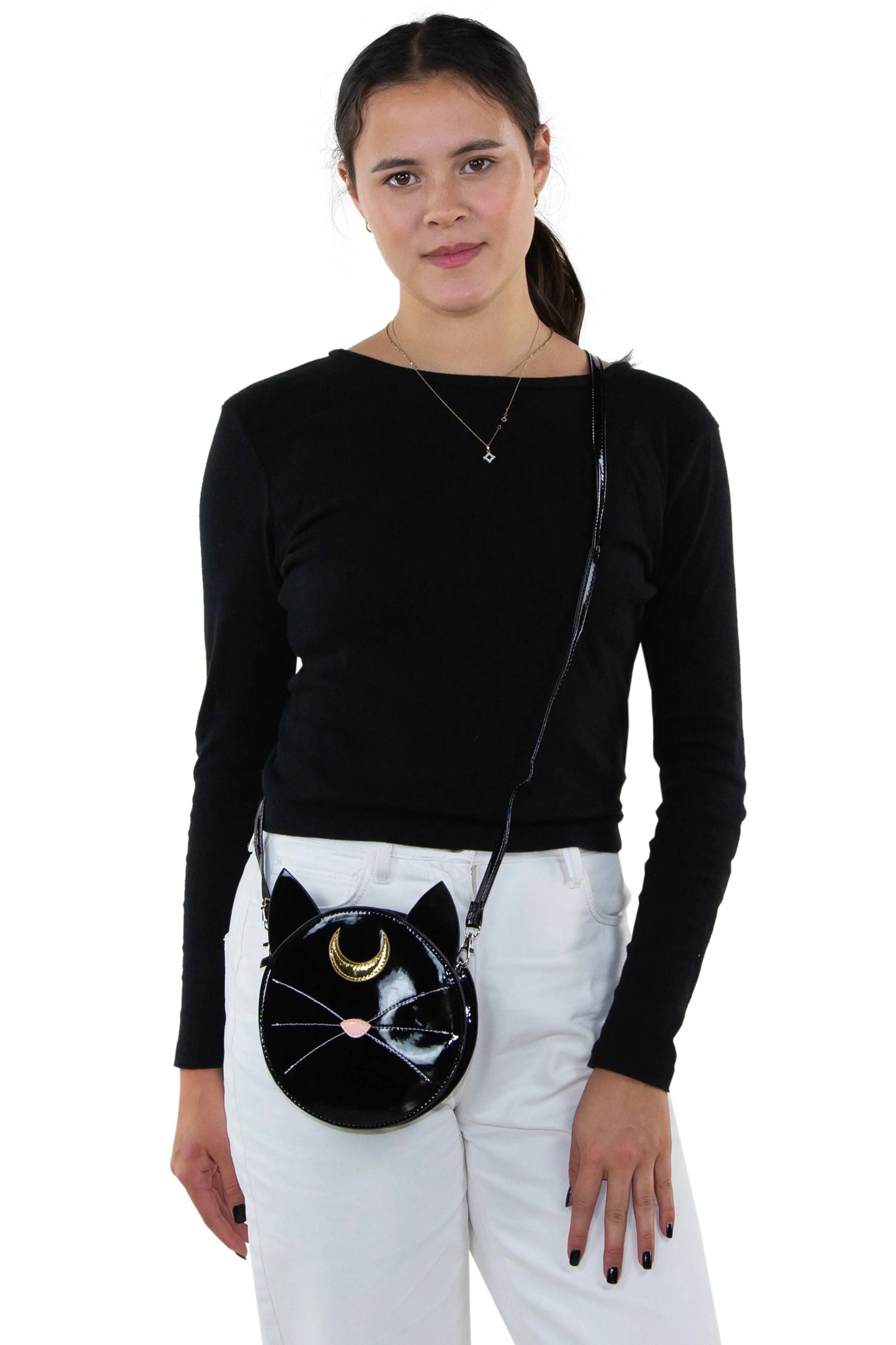 Mystical Black Cat Face Crossbody Bag - McCabe's Costumes