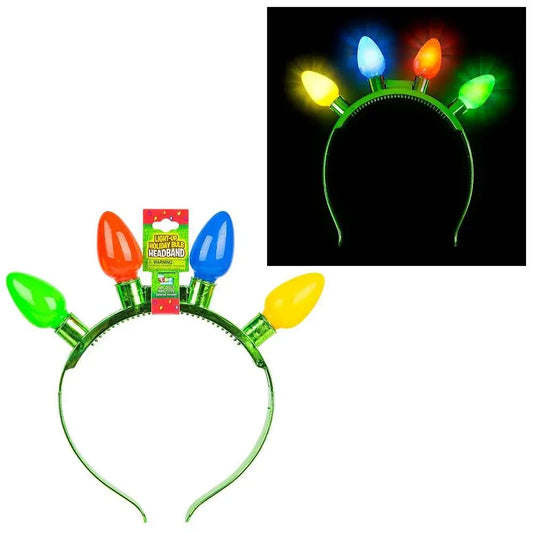 8"Light-up Christmas bulb headband - McCabe's Costumes