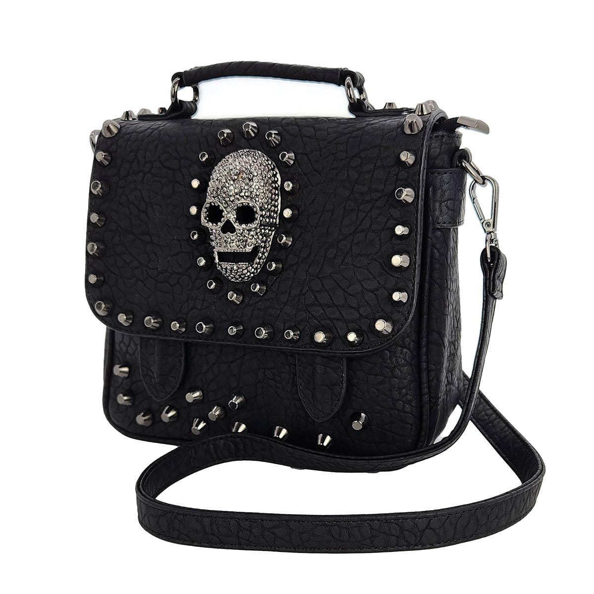 Small Metal Skull Satchel Bag - McCabe's Costumes
