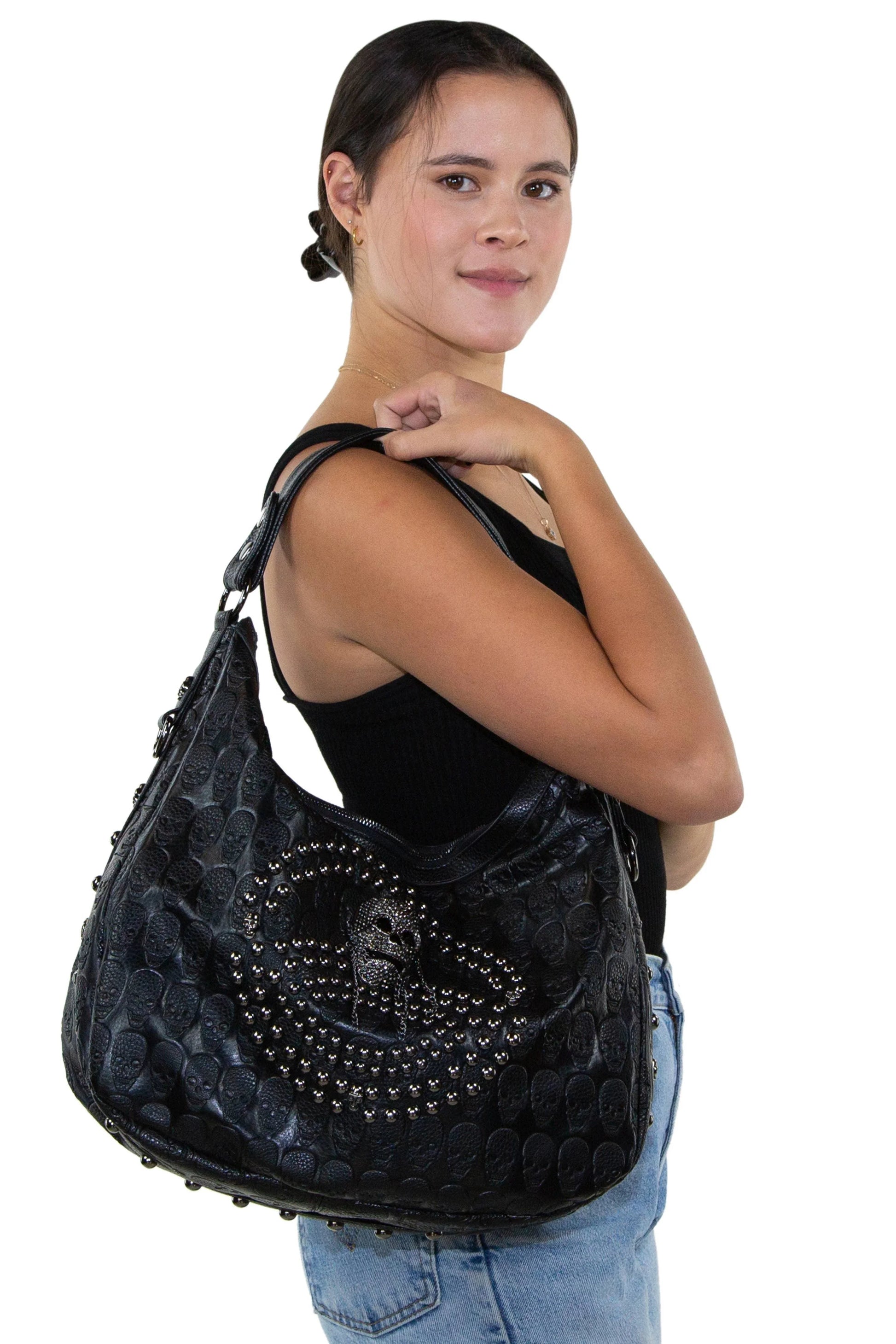 Studded Skull Hobo Bag - McCabe's Costumes