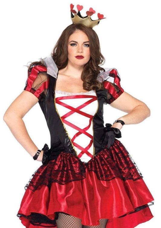 Plus Royal Red Queen Costume: Black/Red / 1X/2X - McCabe's Costumes