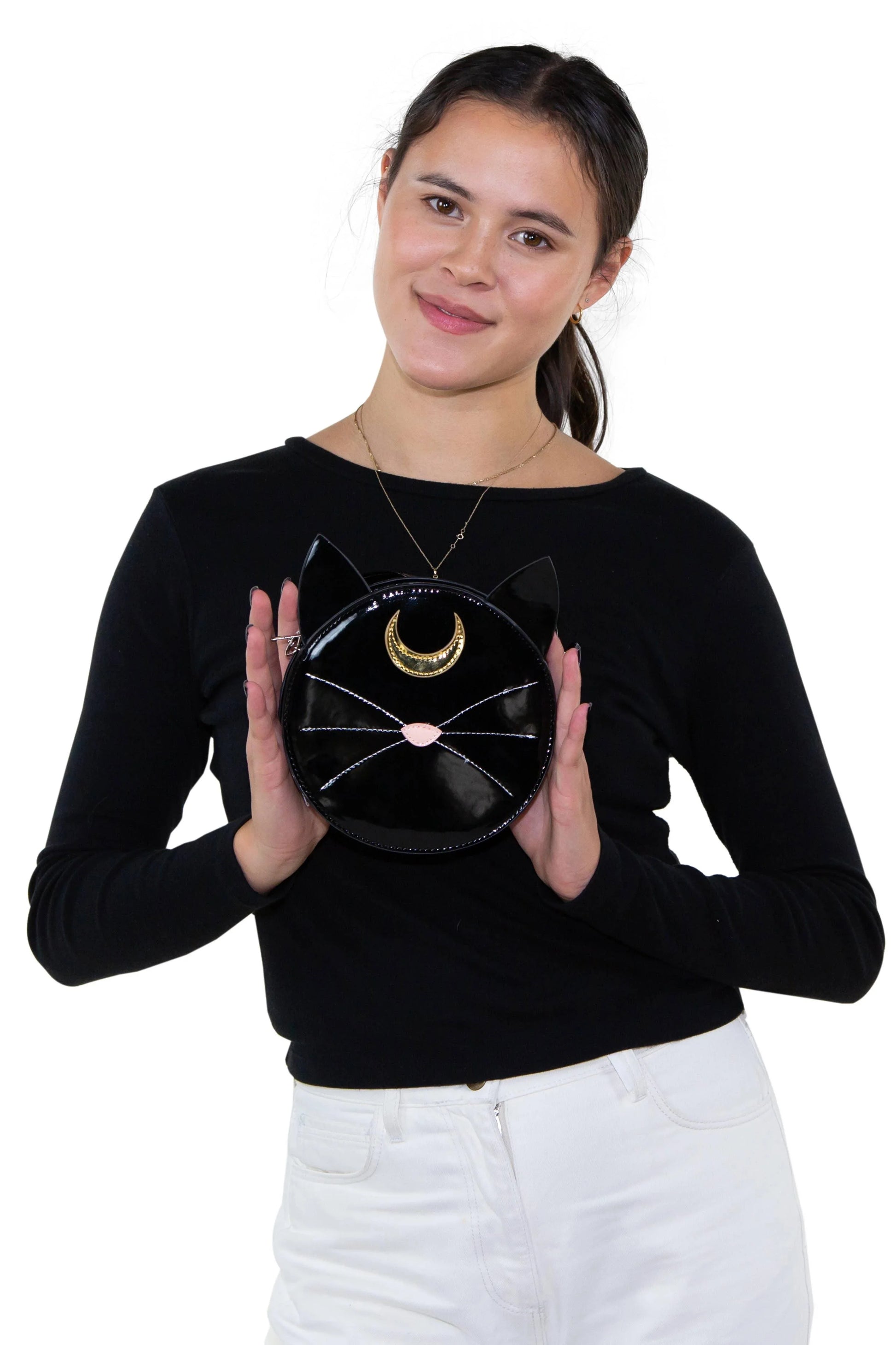 Mystical Black Cat Face Crossbody Bag - McCabe's Costumes