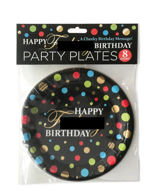 Happy F****** Birthday Plates - McCabe's Costumes
