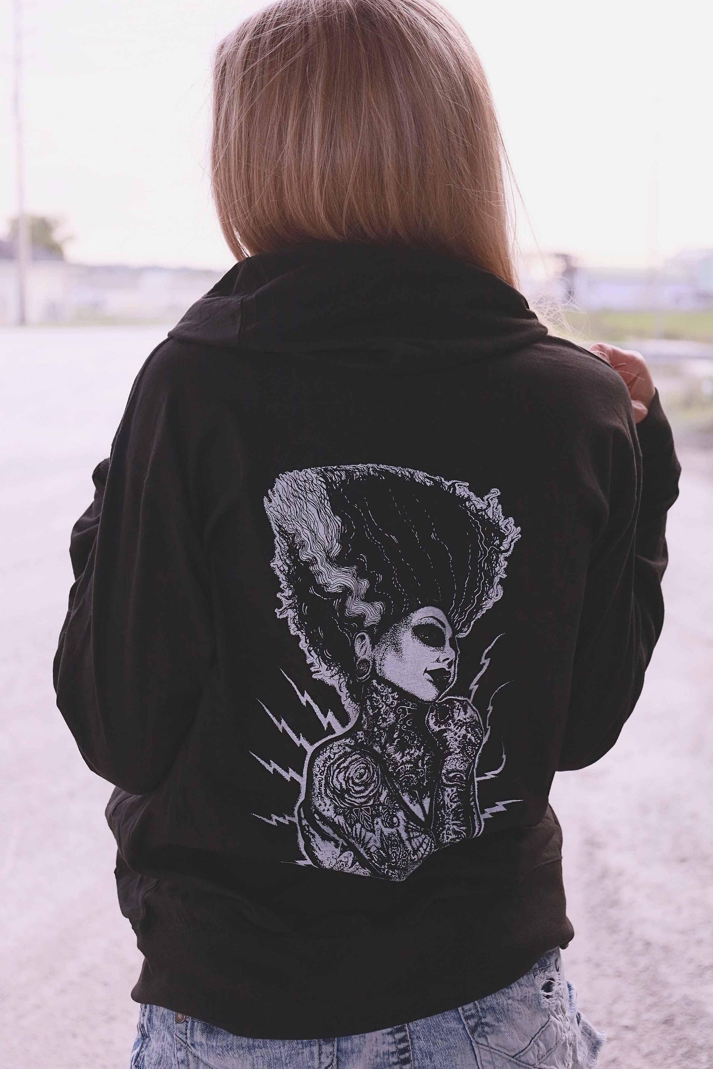 Demon Love - Women's Light Weight Zip Hoodie: Black - McCabe's Costumes