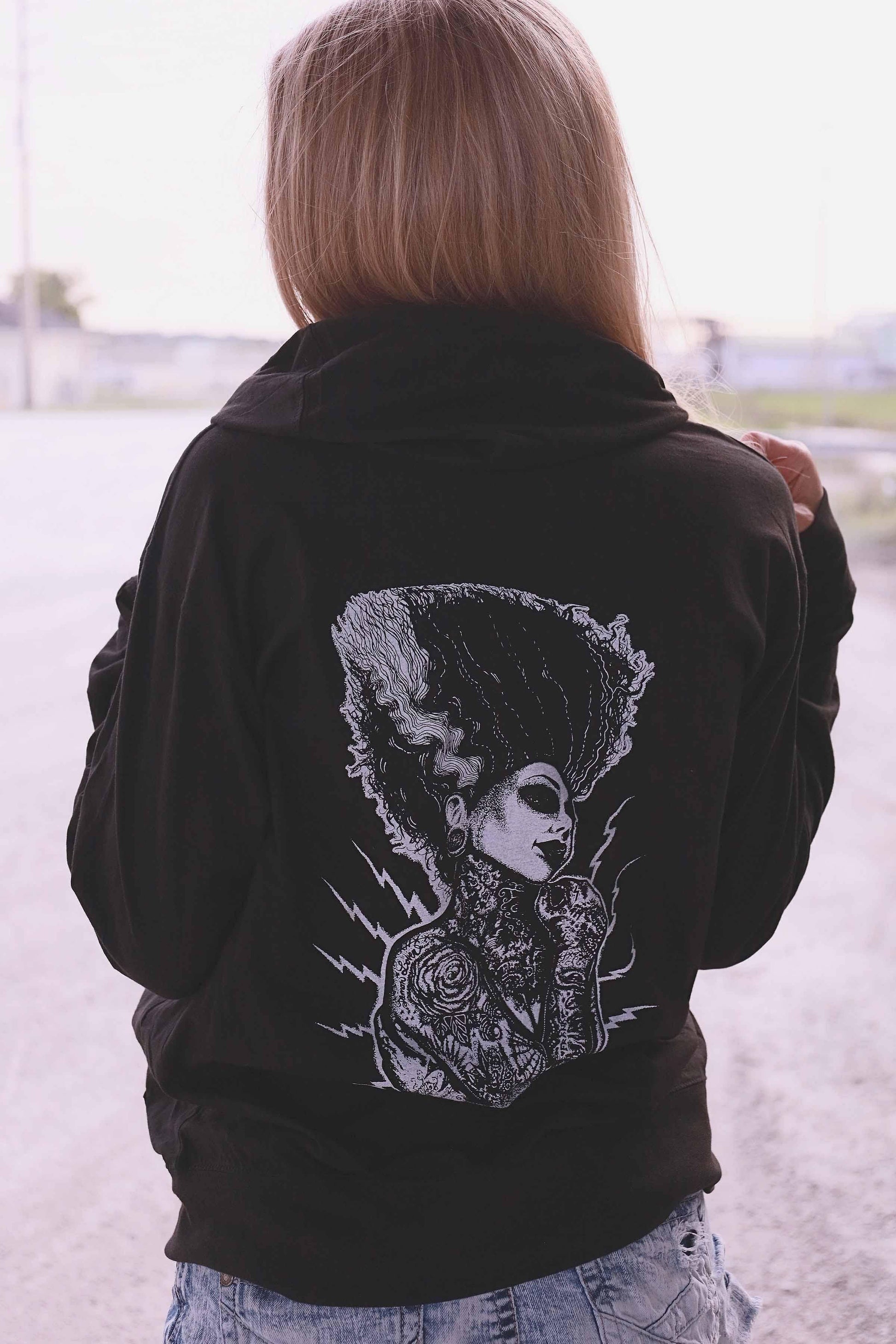 Demon Love - Women's Light Weight Zip Hoodie: Black - McCabe's Costumes