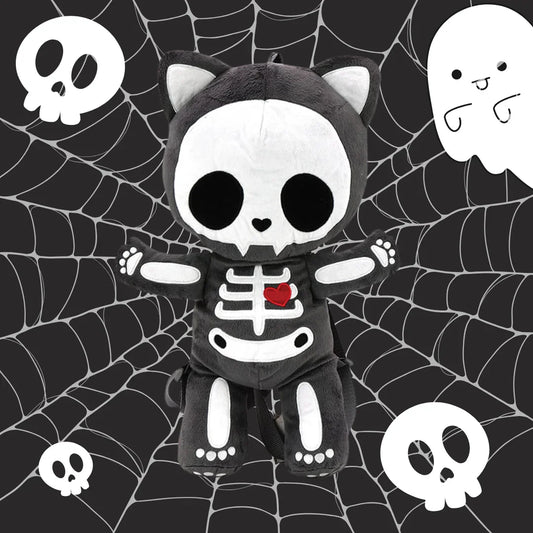 Skeleton Kitten Plushy Backpack