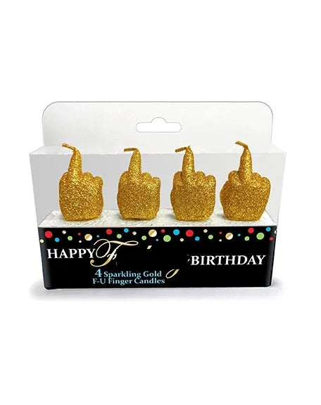 Happy F****** Birthday FU Finger Candle Set - McCabe's Costumes