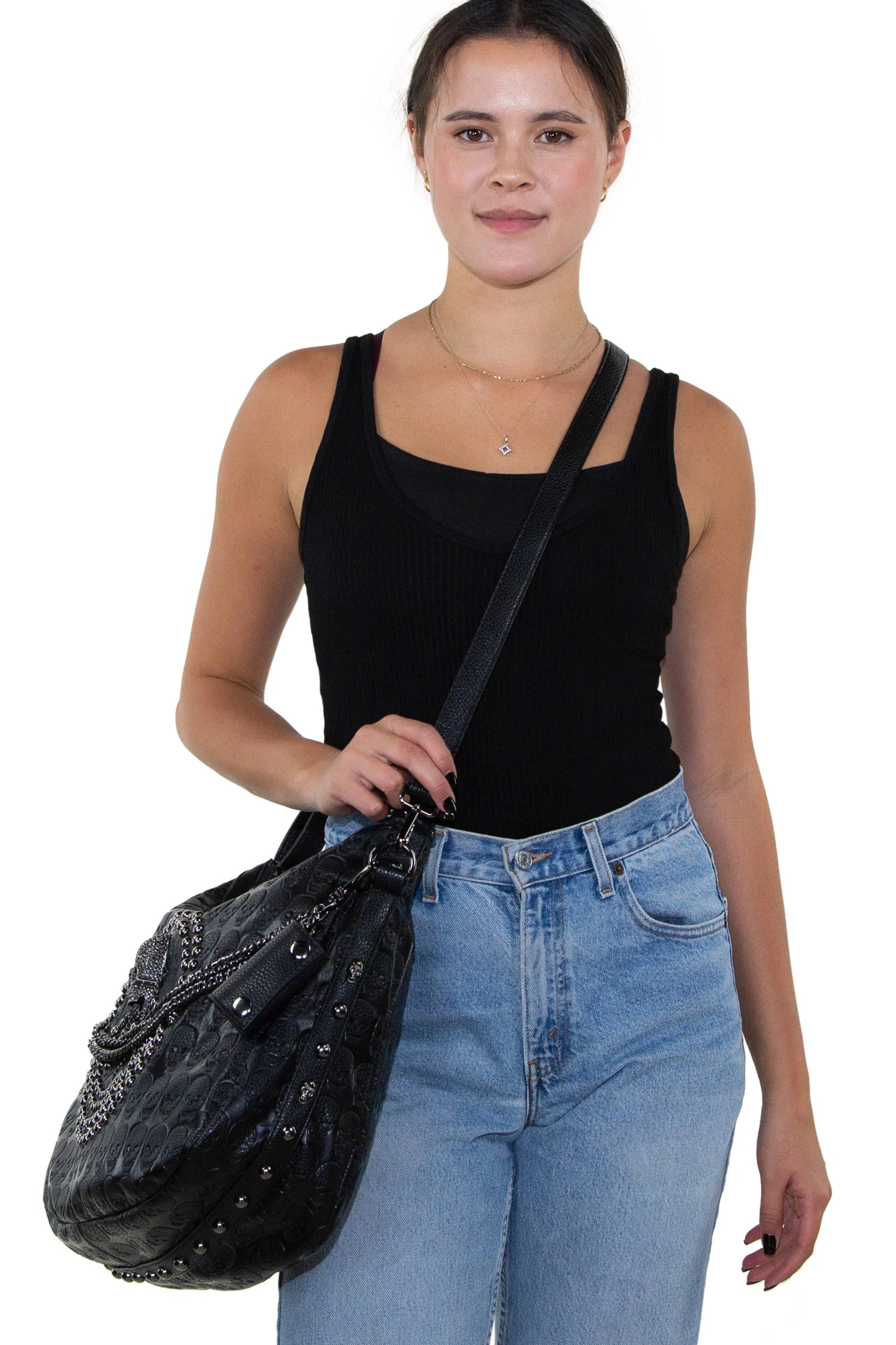 Studded Skull Hobo Bag - McCabe's Costumes