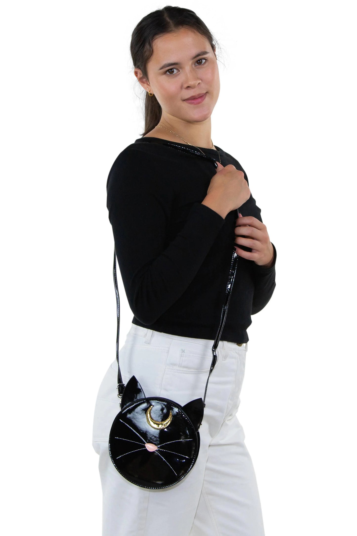 Mystical Black Cat Face Crossbody Bag - McCabe's Costumes