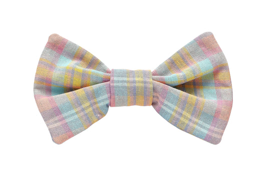Spring Pastel Plaid Pet Bowtie, M/L - McCabe's Costumes