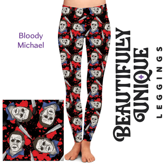 Adult Bloody Michael Leggings (Semi-Exclusive) - McCabe's Costumes