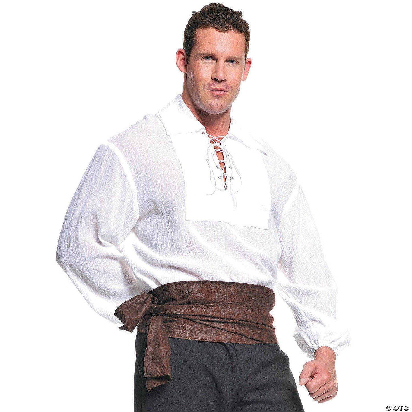 Adult Pirate Shirt in White - McCabe's Costumes